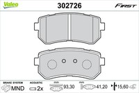 Valeo BremsbeläGe Bremsbelagsatz Hinterachse FüR Hyundai I20 Pb Pbt