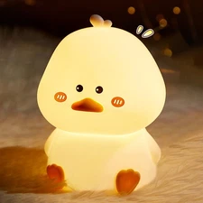 Cute Duck Night Light, Kawaii Duck Lamp, Desk Decor, Cute Stuff, Squishy Duck...