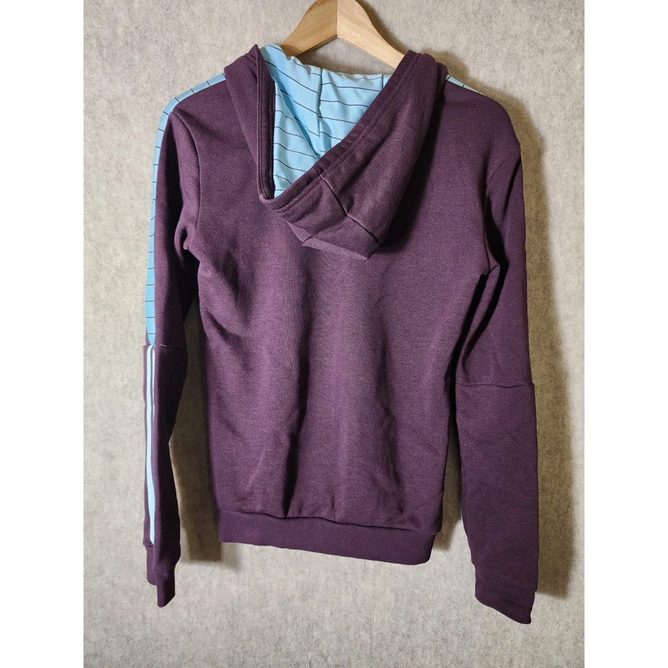 ADIDAS Maroon and Light Blue Sporty Soccer Active Casual Tiro Hoodie SZ XS - Image 2 of 4