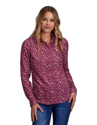 Roper Western Shirt Womens Leopard L/S Multi-Color 03-050-0590-7063 MU