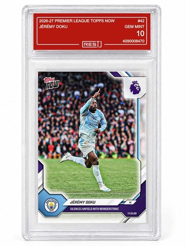 Manchester City F.C. – Jérémy Doku - 2026-27 Premier League Topps NOW® - Card 42 - PR: 591