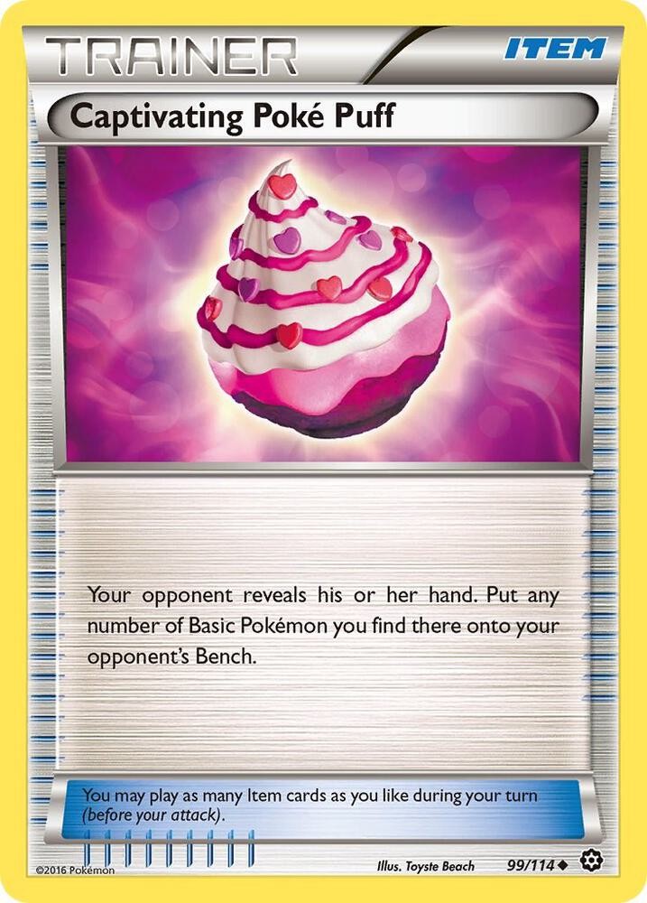 Captivating Poke Puff #99/114 Xy - Steam Siege Uncommon Pokemon TCG LP