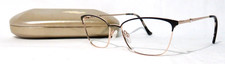 Tura NEW R137 Eyewear 52-16-140 Black Gold metal eyeglass frame