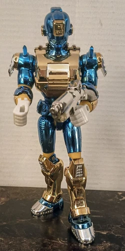 Vintage 1994 Trendmasters Power Bots Ultra Chrome Blue  Figure Masterbotix