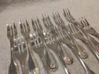 Vintage 1970 French silver-plated 12 pastry cake forks Christofle Vendome 15,1cm