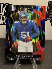 2025 Panini Select - Concourse Abdul Carter #95 Black & Red Shock Prizm (RC)