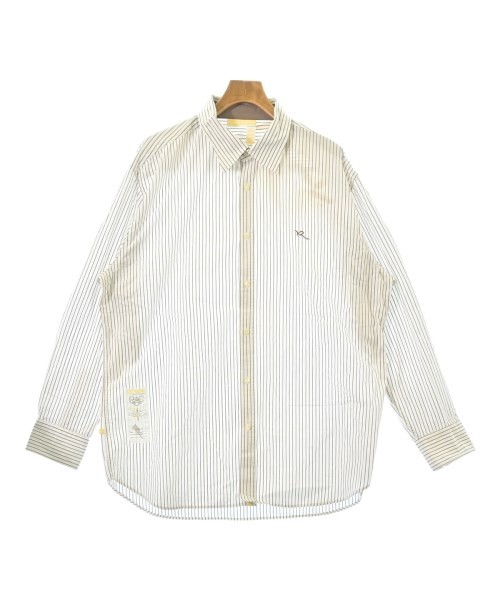 ROCAWEAR Casual Shirts WhitexBrown(Stripe Pattern) 2XL 2200656197101