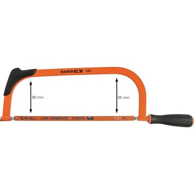 Metallsägebogen 320 Blatt-L.300mm 24 Z./Zoll Komfort- u.Frontgriff BAHCO Säge