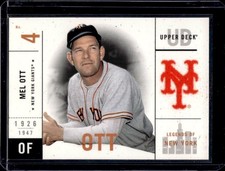 2001 Upper Deck Legends of New York Mel Ott #40 Giants