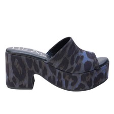 BEACH by Matisse Terry Leopard Block Heels Platform  Womens Size 6 M Casual Sand