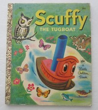 SCUFFY THE TUGBOAT ~ Little Golden Book ~ Tibor Gergely Vintage Children's 8th