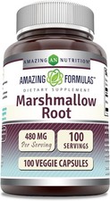 Amazing Formulas Marshmallow Root Supplement  480 Mg Per Serving  100 Veggie C