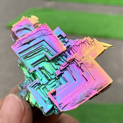 100G Colorful Aura iron ore Quartz crystal mineral cluster Rainbow