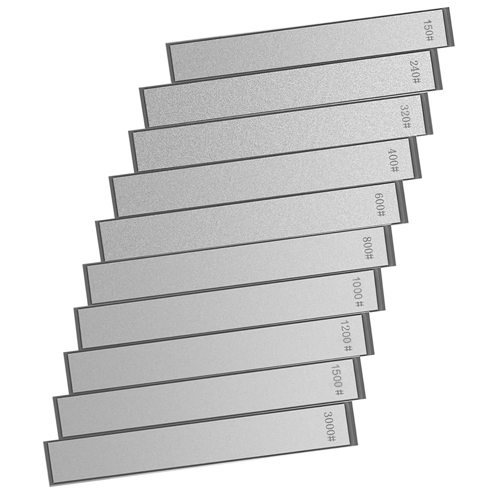 10 Pcs Diamond Sharpening Stone,150/240/320/400/600/800/1000/1200/1500/3000 D...