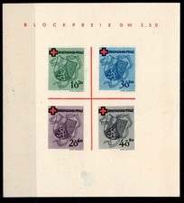 Franz&ouml;sische Zone Rheinland Pfalz Block 1 ohne Gummi wie verausgabt #OC644