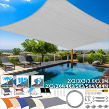 Waterproof Sun Shade Sail Large Rectangle Sunshade Canopy UV Block Shade Cover