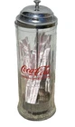 Vintage Coca-Cola Diner Style Glass Straw Dispenser