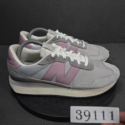 New Balance 237 Shoes Womens Size 11 Gray Pink Suede Mesh Sneakers WS237VA