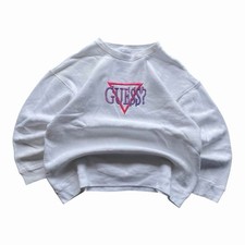 Vintage 90s Guess Jeans USA Embroidered Logo Crewneck Sweatshirt Size M