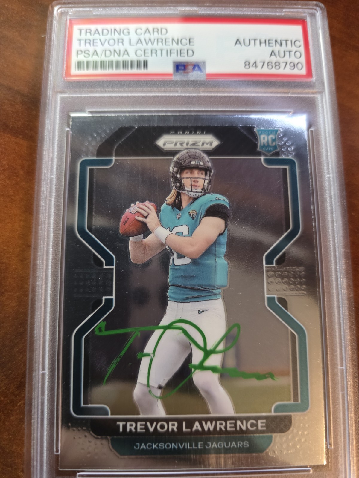 2021 Prizm Trevor Lawrence ON Card Rookie Auto PSA Jaguars