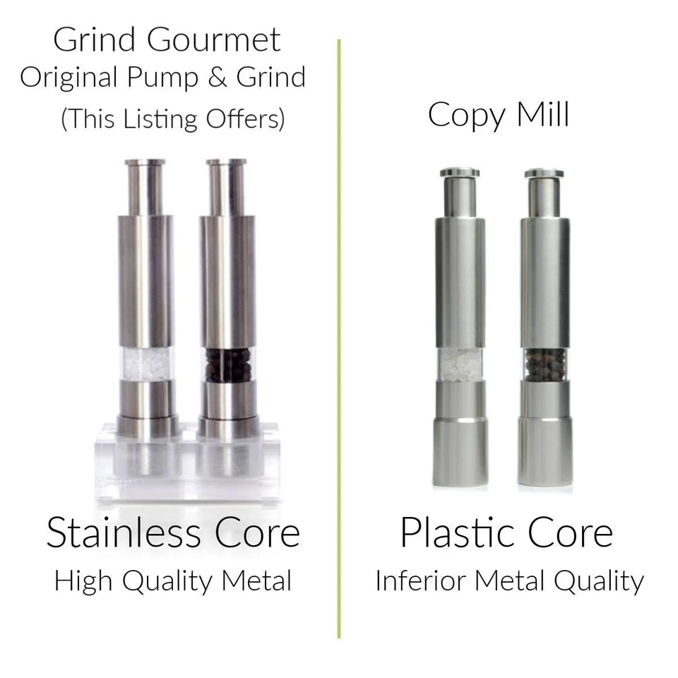 Набор измельчителей соли и перца, оригинальный насос и мельница для перца заправляемые,... - Изображение 3 из 4