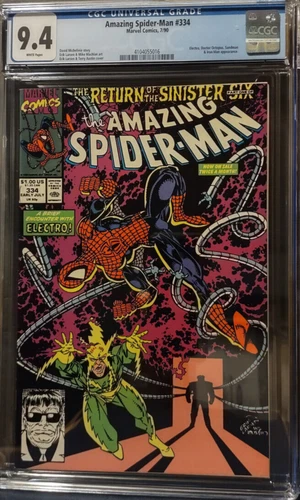 Amazing Spider-Man 334  CGC 9.4 NM  White Pages  /