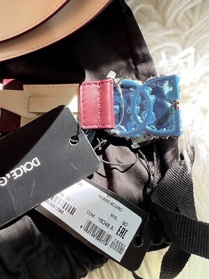DOLCE&GABBANA Game Day DG Crystal Logo Leather Belt size 90 cm NWT Authentic DOLCE&GABBANA Game Day DG Crystal Logo Leather  main image 4