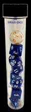 Sirius Dice SDZ000103 7 Piece Pearl Dice Set - Blue & White