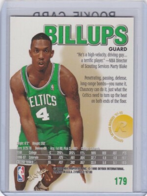 CHAUNCEY BILLUPS ROOKIE CARD 1997/98 Z-Force Basketball Celtics