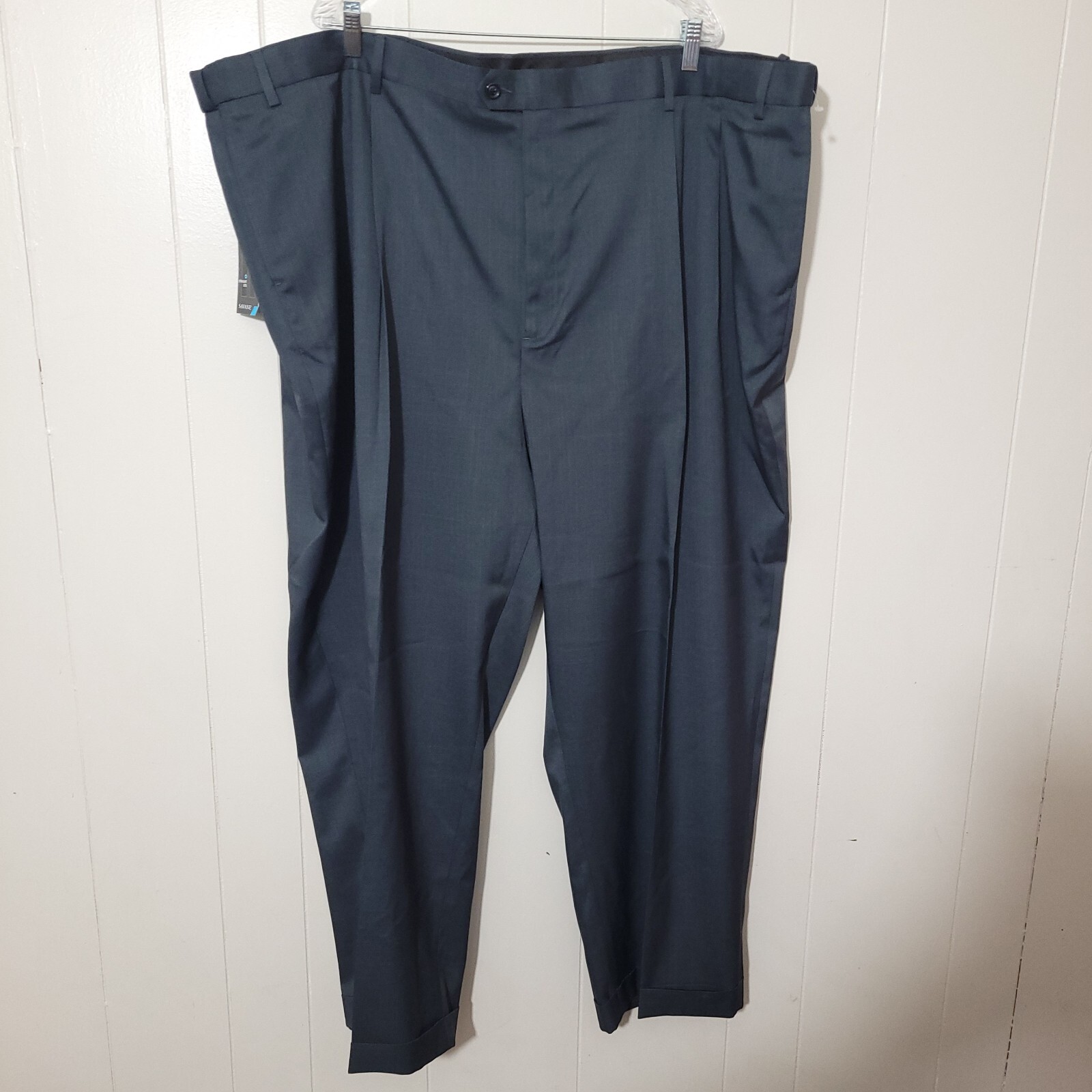 Savane Pleated Big & Tall Men’s Dress Pants Expandable Waist Band Size