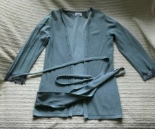 LAUREL by ESCADA Twinset Strick Jacke Cardigan Top Hellblau 
