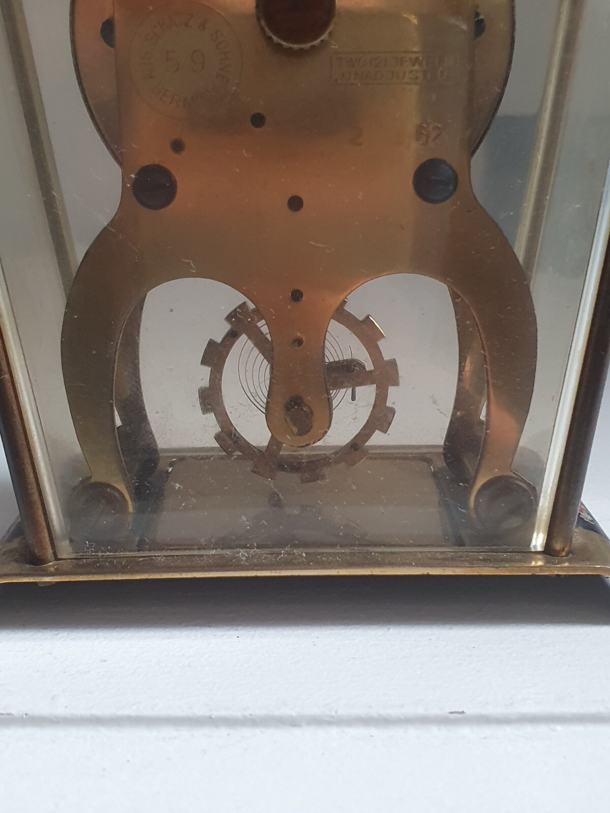 Vintage Schatz 8 Day Winding Brass Mechanical Desk Clock eBay