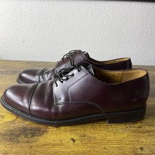 Cole Haan City Caldwell Mens 10 Cap Toe Dress Oxfords Burnished Burgundy 08331