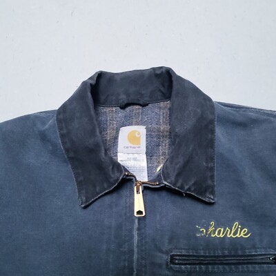 ジャケット・アウター Carhartt DETROIT JACKET J97 PTL Carhartt Detroit Jacket J97 PTL Petrol Faded Distressed