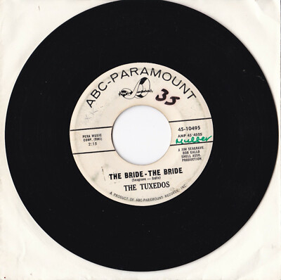 The Tuxedos  -The Bride-The Bride / Monkey Beat- 7'' 45 US, Promo 1963