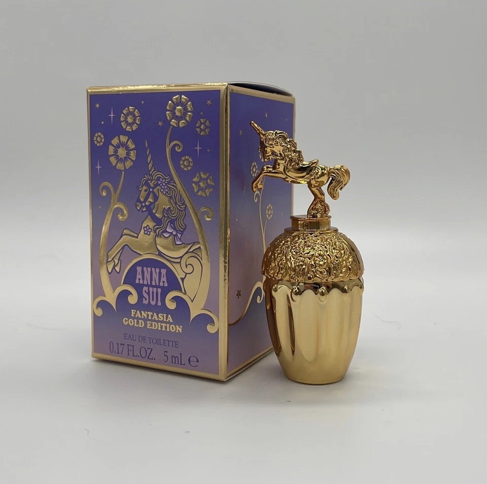 Anna Sui Fantasia Gold Edition 5 ml/0,17 oz miniatura dabbler-NUEVO EN CAJA Foto 3 de 4