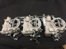 Vintage Speed Rochester 2g 3 X 2 Carb Set In Sandstone Tri Power Hot Rod