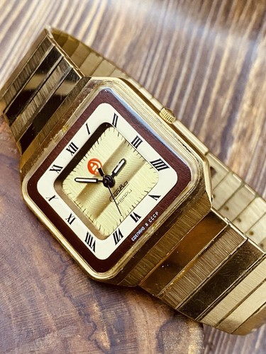 RARO Reloj Slava Chapado en Oro URSS Caja Soviética Documentos Regalo 2 MChZ #7178 - Imagen 6 de 21