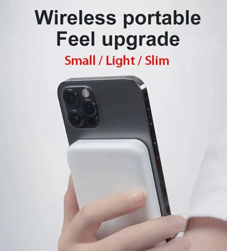 5000mAh Power Bank Magnetic Charger 14/15/16 Black+Privacy Screen+Red Case 16 - Image 4 of 4