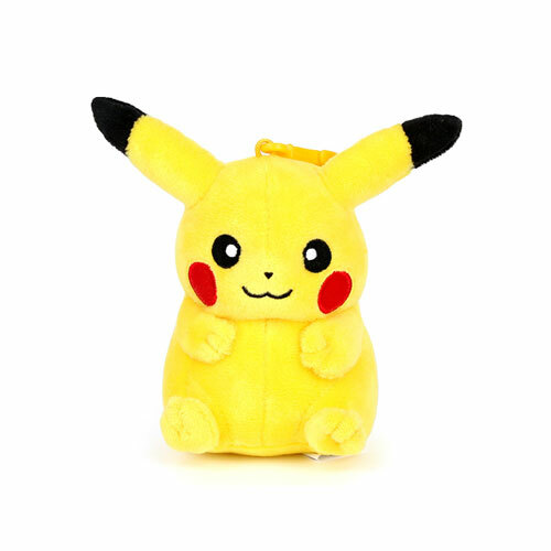 Pokemon Pikachu Genuine Plush Rag Bag Charm Doll with Hook 5.1" Cute Design