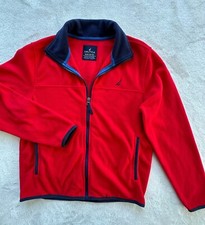 Nautica Kid's Red Zip Jacket Size M 10-12