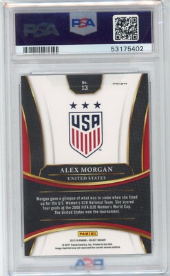 Alex Morgan 2017-18 Select Silver Prizm PSA 9 #13 USA Terrace