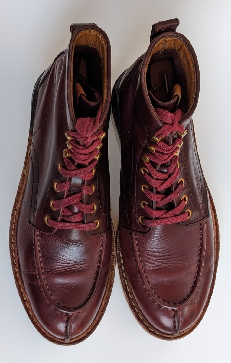 VISVIM Norwegian Split Toe Maroon Leather Boots Size 7 US | 6 UK