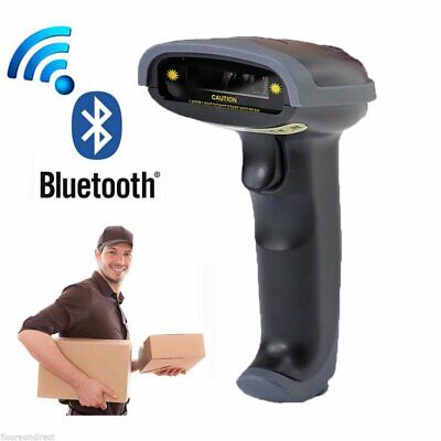 Automatic Wireless Bluetooth Barcode Scanner Gun Handheld Laser Reader USB Cable