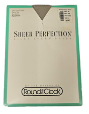 Sheer Perfection Silky Lycra Sheer Sandaltoe Soft Taupe size A Pantyhose 1990