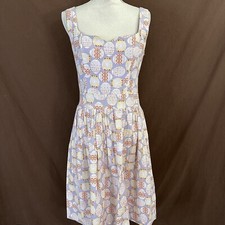 Easter Egg Fit Flare Tea Dress Novelty Print Handmade A-line Rockabilly Sz 4/6