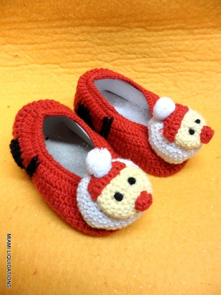 Two s Company Baby Steps Jolly Slippers Knitted Booties Shoes Xmas
