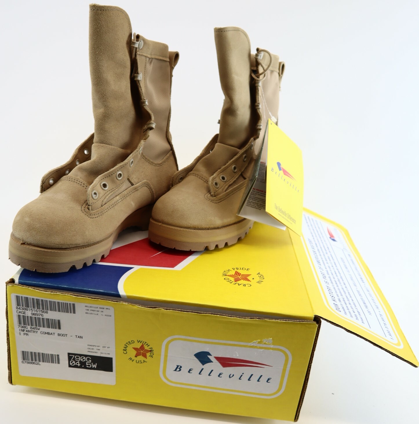 NIB Belleville Tan Combat Boots 790G 