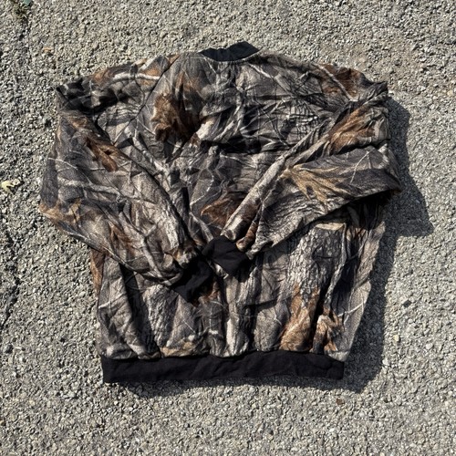 Vintage Outdoor Ace Puff Jacket Mens Large Camo Real Tree Bomber Hunting Forest - Picture 2 of 6