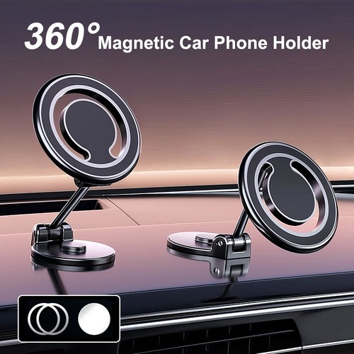 For Magsafe 360° Rotation Magnetic Car Dash Phone Holder Mount iPhone 15 14 13 - Picture 2 of 13